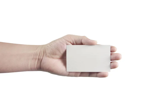 Hand holding  virtual card with your — Stock Photo, Image