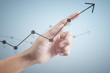 El finansal gösterge ve muhasebe mar bir grafik dokunmadan