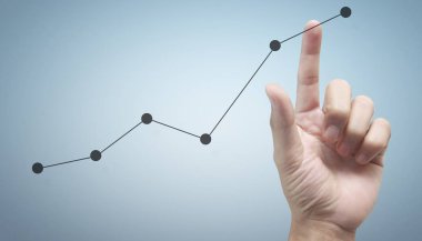 El finansal gösterge ve muhasebe mar bir grafik dokunmadan