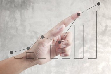 El finansal gösterge ve muhasebe mar bir grafik dokunmadan