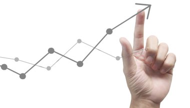 El finansal gösterge ve muhasebe mar bir grafik dokunmadan