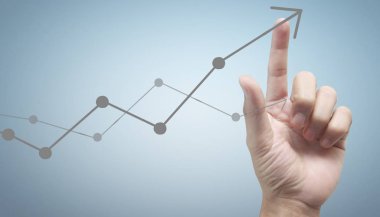 El finansal gösterge ve muhasebe mar bir grafik dokunmadan