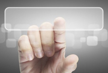 Ellere dokunan düğme ekranı arayüzü küresel bağlantı özel