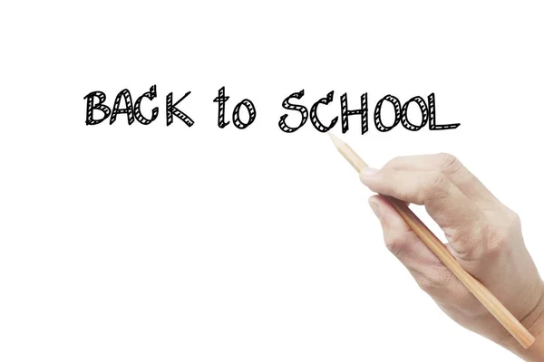 Handpennan drar tillbaka till skolan — Stockfoto