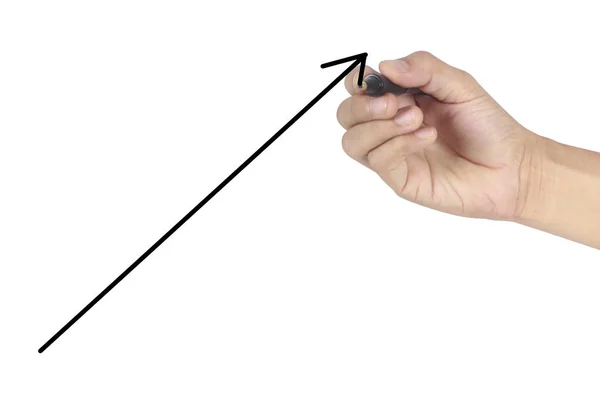 Hand ritning ett diagram, diagram över tillväxt — Stockfoto