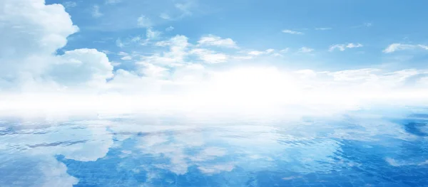 Nuage blanc vide sur ciel bleu — Photo