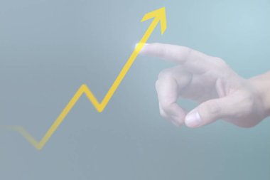 Finansal gösterge ve hesaplama işaretinin el ele dokunması
