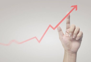 Finansal gösterge ve hesaplama işaretinin el ele dokunması