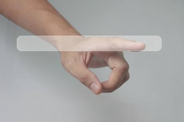 Ellere dokunan düğme ekranı arayüzü küresel bağlantı özel