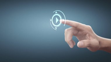 Ellere dokunan düğme ekranı arayüzü küresel bağlantı özel