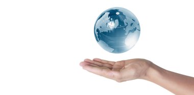 Dünya, insan elinde, gezegenimizi parıl parıl tutuyor. Dünya resmi Nasa tarafından sağlandı