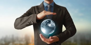 Dünya, insan elinde, gezegenimizi parıl parıl tutuyor. Dünya resmi Nasa tarafından sağlandı