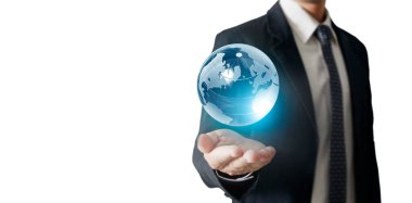 Dünya, insan elinde, gezegenimizi parıl parıl tutuyor. Dünya resmi Nasa tarafından sağlandı