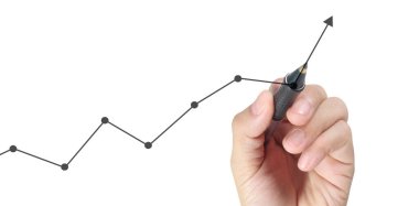 El çizimi bir tablo, büyümenin grafiği