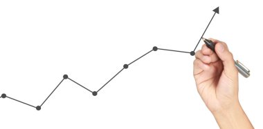 El çizimi bir tablo, büyümenin grafiği