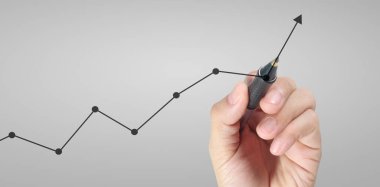 El çizimi bir tablo, büyümenin grafiği