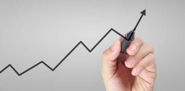 El çizimi bir tablo, büyümenin grafiği