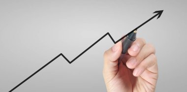 El çizimi bir tablo, büyümenin grafiği