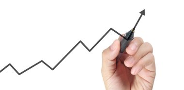 El çizimi bir tablo, büyümenin grafiği