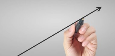 El çizimi bir tablo, büyümenin grafiği