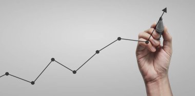 El çizimi bir tablo, büyümenin grafiği