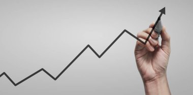 El çizimi bir tablo, büyümenin grafiği