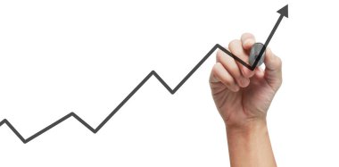 El çizimi bir tablo, büyümenin grafiği