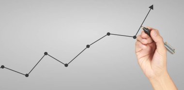 El çizimi bir tablo, büyümenin grafiği