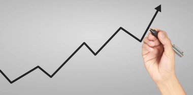 El çizimi bir tablo, büyümenin grafiği