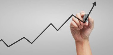 El çizimi bir tablo, büyümenin grafiği