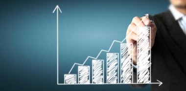 El çizimi bir tablo, büyümenin grafiği