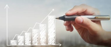 El çizimi bir tablo, büyümenin grafiği