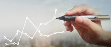 El çizimi bir tablo, büyümenin grafiği