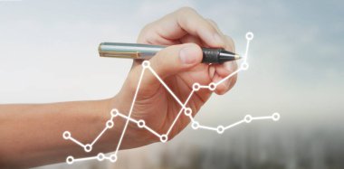 El çizimi bir tablo, büyümenin grafiği