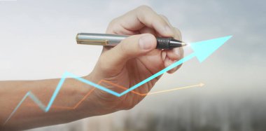 El çizimi bir tablo, büyümenin grafiği