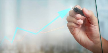 El çizimi bir tablo, büyümenin grafiği