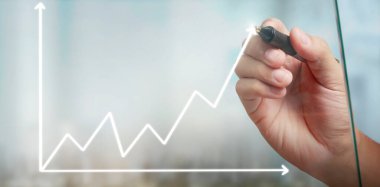 El çizimi bir tablo, büyümenin grafiği