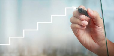 El çizimi bir tablo, büyümenin grafiği