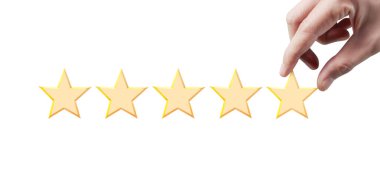 Beş yıldızın yükselmesiyle yükselin. Değerlendirme ve sınıflandırma kavramını ve el değerlendirmesini artırın