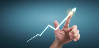 Finansal gösterge ve muhasebe piyasa analizi grafiklerinin el ele dokunması