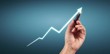 El çizimi bir tablo, büyümenin grafiği