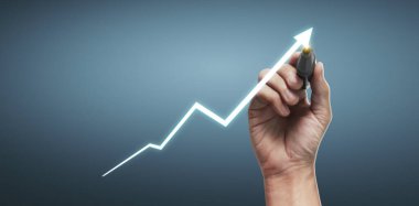 El çizimi bir tablo, büyümenin grafiği