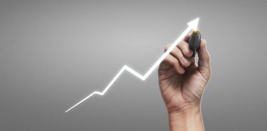 El çizimi bir tablo, büyümenin grafiği