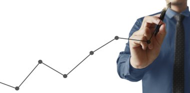 El çizimi bir tablo, büyümenin grafiği