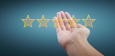  Beş yıldız artıyor. Değerlendirme ve sınıflandırma kavramını arttır