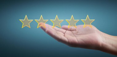  Beş yıldız artıyor. Değerlendirme ve sınıflandırma kavramını arttır