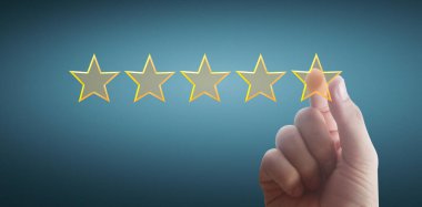  Beş yıldız artıyor. Değerlendirme ve sınıflandırma kavramını arttır