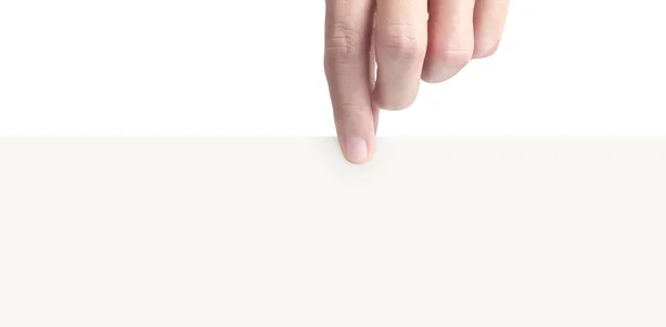 Ręczne Trzymanie Wirtualnego Papieru — Zdjęcie stockowe