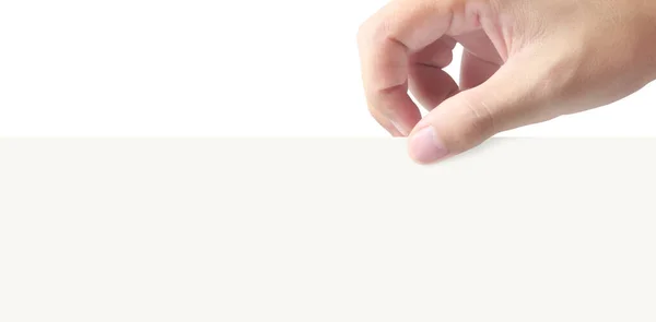 Ręczne Trzymanie Wirtualnego Papieru — Zdjęcie stockowe
