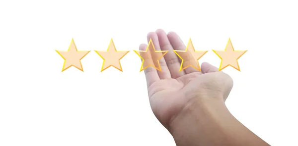 Increasing Five Stars Increase Rating Evaluation Classification Concept — Stock Photo, Image